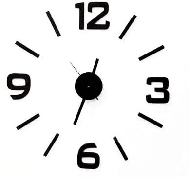 CABLEPELADO Reloj Pared Adhesivo Redondo 50 cm - diseño Personalizado - Decorativo- EVA - fácil instalación - Diferentes diámetros Color Negro
