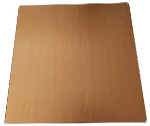 Square Coloured - Glass Worktop Saver 40cm x 40cm by Pearl Glass (Copper)