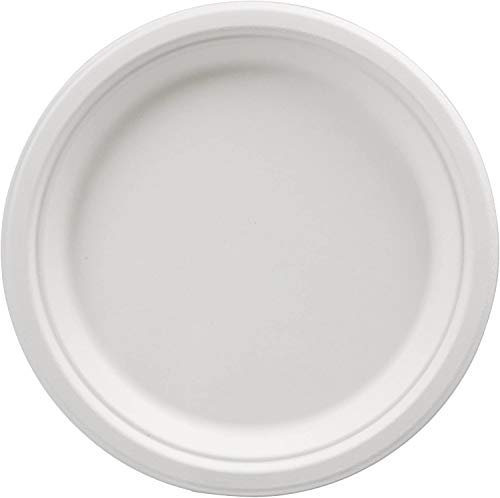 bio3 125/500/1000 Piatti monouso 22cm Biodegradabili e Compostabili in polpa di cellulosa usa e getta bagassa Plastic free | After Plastic (500)