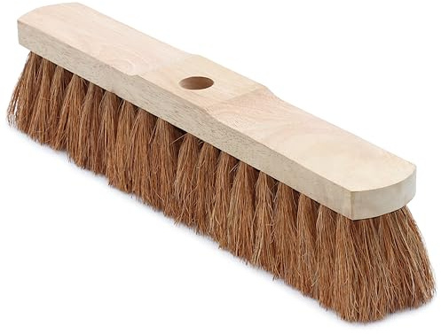 Agrarflora Kokosbesen 30cm - Saalbesen aus Naturkokos - Industriebesen mit natürlichen Kokosborsten - Haushaltsbesen aus Buchenholz - Werkstattbesen für groben und feinen Schmutz
