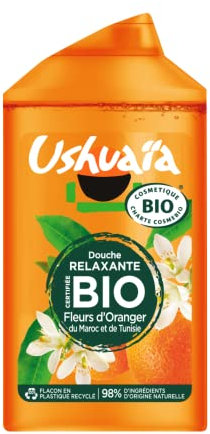 Ushuaia Gel Douche certifiée BIO Fleur d'Oranger Ushuaia 250ml
