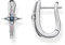 THOMAS SABO Sabo Creolen Royalty Stern mit Steinen aus 925 Sterlingsilber, Maße: ca. 1,8cm x 1cm, CR678-945-7