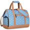 Lekesky Reisetasche Damen, Weekender Damen Klein mit Schuhfach, Großes Öffnungsdesign, 33L Kliniktasche Geburt für Reisen, Airline, Arbeit, Strand oder Freizeit (Blaue Sterne)