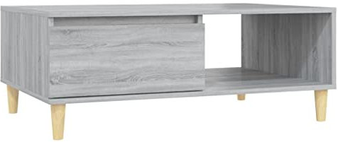 vidaXL Couchtisch Beistelltisch Wohnzimmertisch Kaffeetisch Sofatisch Teetisch Tisch Ablagetisch Wohnzimmer Grau Sonoma 90x60x35cm Holzwerkstoff