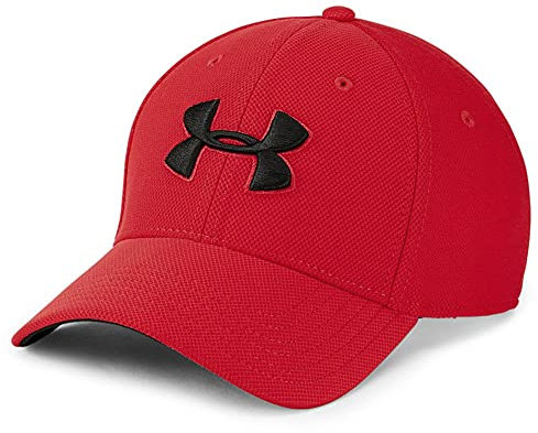 Under Armour Herren Ua Men's Heathered Blitzing 3.0 Cap mit Überschlag, Herrenkappe mit integriertem Schweißband, Rot Schwarz, S/M