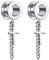 Homxi 2 PCS Tunnel Ohrringe 18mm,Tunnel Chirurgenstahl 11/16 inch Herren Tunnel Rund mit Kette und Kreuz Tunnel Ohr Set Silber