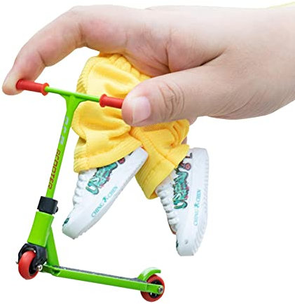 Bavokon Fingerspielzeug Set,Finger Scooter Set, Fingerboards Finger Schuhe Fingerhose Fingerscooter Fingertip Bewegung Favors,Finger Skateboard Training Requisiten Fingerspielzeug Für Kinder