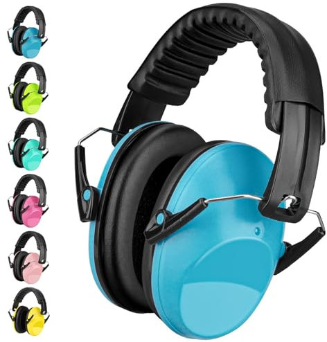 BraveKoi Casque Anti Bruit Enfant, SNR 26dB Casque Anti-bruit Enfant Pour 3-16 ans Enfant Etudiant, Casque Antibruit Facilement Réglable Pliable Pour l’Autisme, TDAH, Feux d’Artifice, Concert