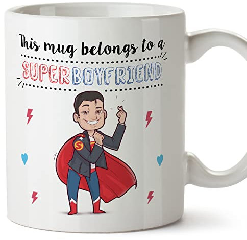 MUGFFINS Boyfriend Mug - in English - Super Family - Funny Gift - Ceramic 11oz Mug