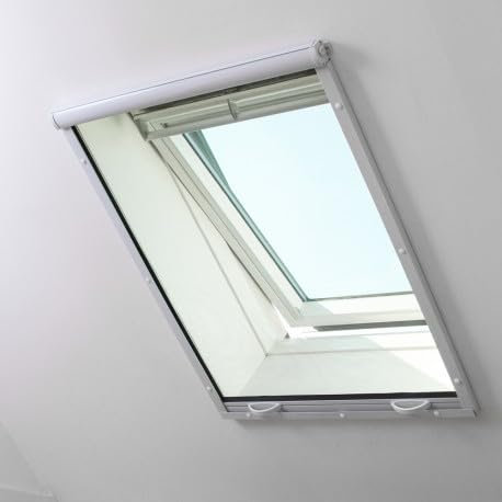 Mosquitera Enrollable Aluminio Blanco para Ventana de Techo L 140 cm x 150 cm