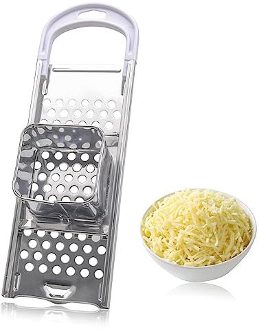 Spätzlehobel, Spätzlepresse mit Teigschlitten aus Edelstahl Spätzlereibe Spülmaschinenfest Spätzleschaber Reibe Schaber Hobel, Ideal Spätzlesieb für Spätzle und Knöpfle für alle Töpfe bis Ø 30 cm