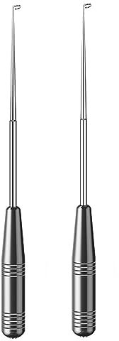 Fishing Unhooking Disgorger, 2 Pcs Stainless Steel Fishing Hook Quick Removal Device, Fish Hook Security Extractor for River Fising Sea Fishing (Black)