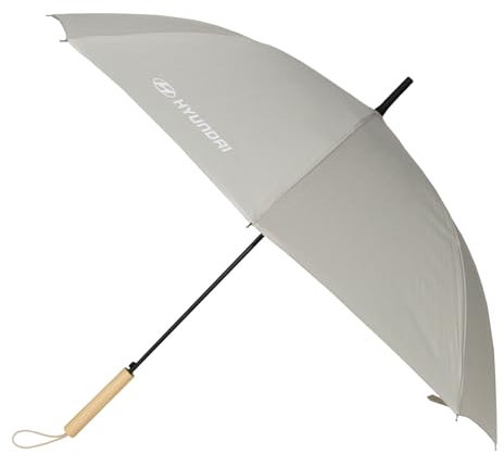 Hyundai HMD00575 Regenschirm Schirm Stockschirm Logo Schriftzug, beige