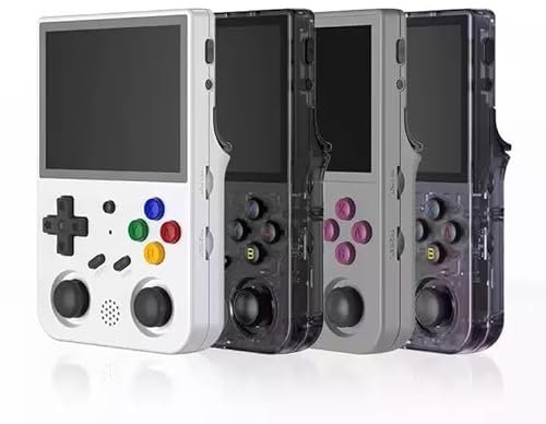 SXMA RG353V - Consola de juegos de mano de video retro Android 11+sistema Linux, pantalla IPS de 3.5 pulgadas, tarjeta TF 64G 4420+ juegos clásicos RK3566 consola de juegos de 64 bits compatible con