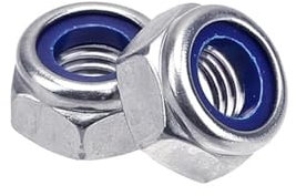 BMPAALN Linksgewinde, Feingewinde, Nylon-Kontermutter, 304 Edelstahl, Sechskant-Kontermutter, DIN985, M5, M6, M8, M10, M12, M14, M16, M20, rutschfeste Mutter (Size : M5-0.8Left(20pcs))