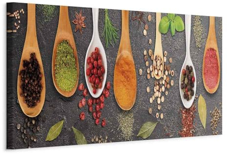 murando - Leinwandbild Gewürze, 90x30 cm, 1-teilig, Schlafzimmer, modern | Hochwertige Leinwand, sofort aufhängbar, ideal fürs Wohn- oder Schlafzimmer, wasserfest und lichtecht, langlebig, stilvoll