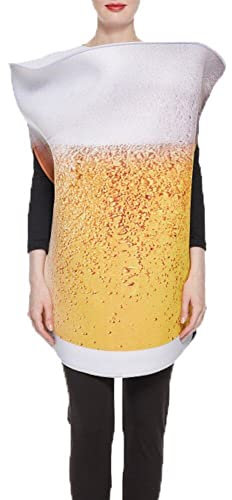 Humorous Adult Beer Bottle Costume Unisex Design Sponge Whisky & Rum Styles Jumpsuit for Halloween Parties Beer Festivals
