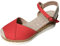 Allbestop Espadrilles Compensées Femme Espadrilles En Toile,Chaussures Femmes Été Femme Confortable Sandale Plage Sandales Pieds Larges Femme Noire Femme Chaussures Pieds(Rouge,37)