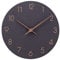 ACCSHINE MDF Holz Wanduhr Ohne TickgeräUsche Lautlos Modern 25cm Quarz Groß Batterie Betriebene Wanduhr Einfach zu Lesen für Zimmer Zuhause KüChe Schlafzimmer BüRo Schule (Schwarz, 25cm)