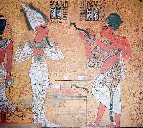 PTLYE Painting Reproduktion Bilder Wandbilder Klassische Leinwand Kunst Ay Führt Die Mundöffnungszeremonie an Der Mumie Von Tutanchamun Durch Einen Berühmten Künstler Durch für Zuhause 60x90cm