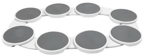 360° Rotating Dining Table Turntable Expandable Heavy Duty Lazy Susan with Sliding Rails - Easy Assembly Countertop Tray for Home & Commercial Use