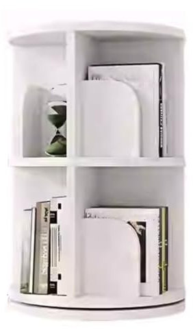 Drehbares Bodenstehendes Regal Zum Sortieren Von Gegenständen Auf Dem Schreibtisch Einfaches Bücherregal Für Wohnzimmer Balkon Großes Kommerzielles Bücherregal Mit Kleinen(2 Layers)