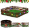 IWTBNOA Wichtel Zubehör Weihnachten, Miniatur Zaun Holzzaun mit Lichtern, Mini Weihnachtszaun, Mini Gartenzaun, Schönes Wichtel Zaun, Ideal für Puppenhaus Wichteltür Bonsai, Garten Deko, Geschenk