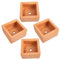 ROMISBABA 4piezas Macetas De Terracota Cuadradas para Plantas Macetas para Suculentas y Flores para Interiores y Jardines