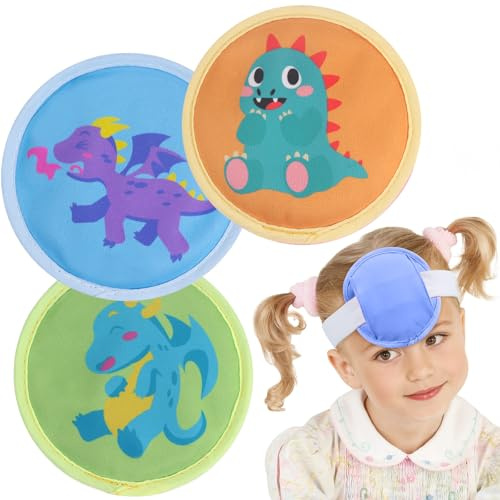 Hilph Kids Ice Packs for Injuries with Extra Adjustable Strap, 3 Dinosaur Hot Cold Packs for Kids, Toddler, Children Injuries, Bumps & Bruises, Wisdom Teeth, for Head, Knee Pain Relief
