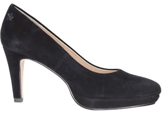 Damen Plateau Pumps Classy Schwarz Trachtschuh mit Stickerei (EU Schuhgrößensystem, Erwachsene, Damen, Numerisch, M, 41)