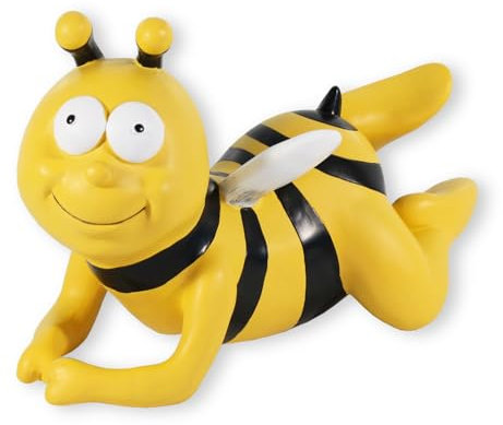 colourliving Gartenstecker Biene groß Bienen Deko Figuren Gartenfigur Bienen Dekoration handbemalt (fliegend)