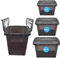 HLKauf Aufbewahrungsboxen mit Deckel 3er Set aus 50L, 26L & 16L Plastik Boxen Stapelboxen mit Klappdeckel Lebensmittelecht Haushalt Block