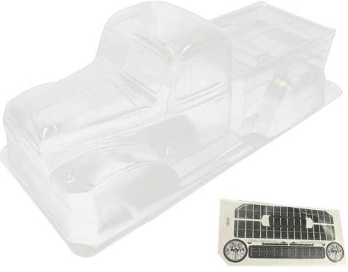 Sporful Boîtier de carrosserie de voiture RC à l'échelle 1/10 pour empattement de 313 mm, transparent sans peinture avec autocollants