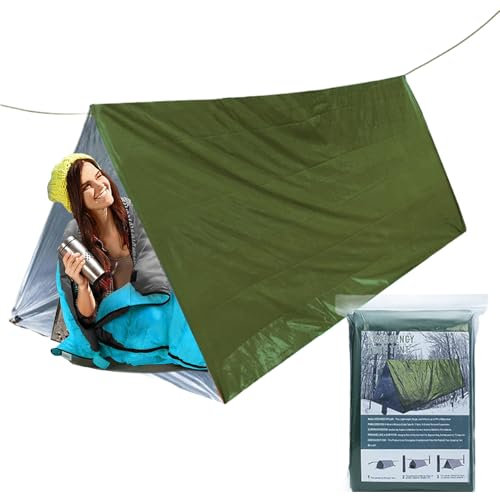 SVCEQZE Tienda de campaña Tubular para Supervivencia, Tienda de campaña, Tienda de campaña de Supervivencia, Ligera a Prueba de Viento, Impermeable, Equipo para Salvar Vidas, Saco de Dormir térmico