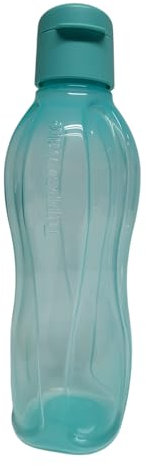 Tupperware to Go Eco Eco Eco Easy Flip Top Botella EcoEasy para ácido carbónico XL, 1 litro (turquesa)