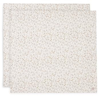 Jollein Musselin Tuch Baby - Bloomy - 2er Pack - 115x115cm - 100% Baumwolle - Spucktücher Baby - OEKO-TEX Zertifiziert