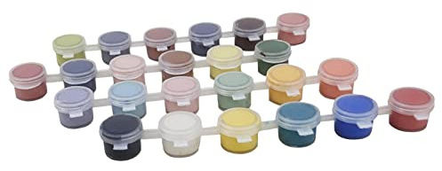 JISADER Kit de Pintura en Cerámica: Set de 24 Colores Brillantes