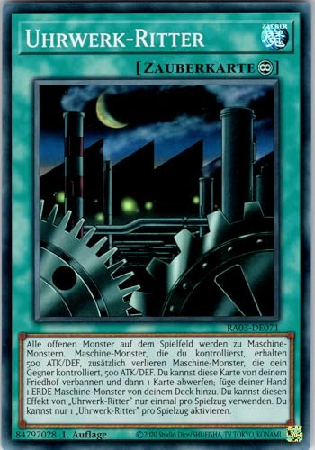 Uhrwerk-Ritter - RA03-DE071 - Super Rare - 1. Auflage - Deutsch - Yugioh - Quarter Century Bonanza - mit RC-Fieldcenter