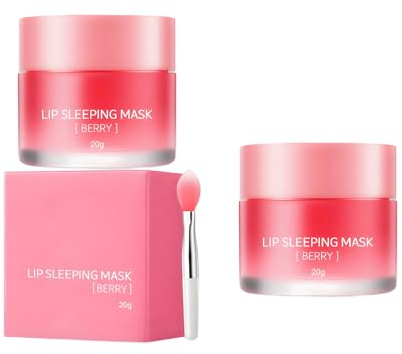 2 st läppmask, exfolierande sovmask för läppar, läppbalsam, naturlig fuktgivande läppmask, fuktgivande läppbalsam som reparerar och ger näring åt torra och spruckna läppar