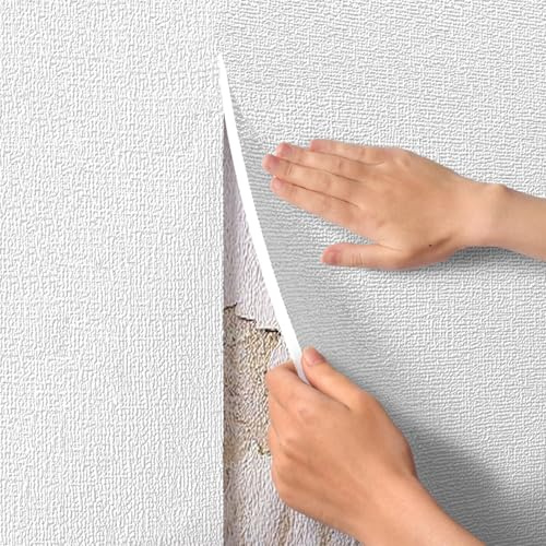 Aeovot Rollo de Papel Tapiz Aislante Termico Autoadhesivo, Papel Pintado Pared Antihumedad de Espuma XPE de 5 mm - Impermeable/Reduce el Ruido, Decoración para Hogar/Dormitorio/Salón(Blanco,50cmx5m)