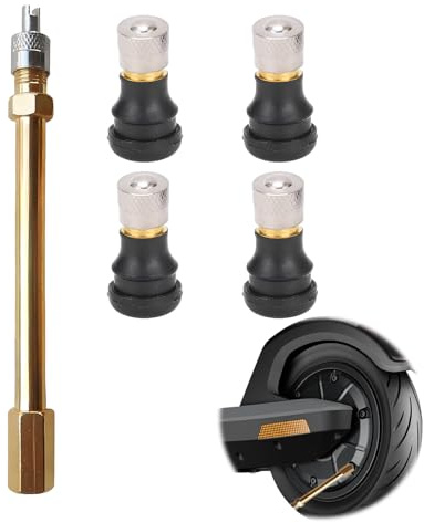 5 Stück Ventilverlängerungs Adapter, E-Scooter Zubehör Tubeless Ventil Schlauchloses Luftventil Adapter Ventiladapter Ventilverlängerung Elektro Roller Schlauchloses für M365 Pro2 G30 Elektroroller