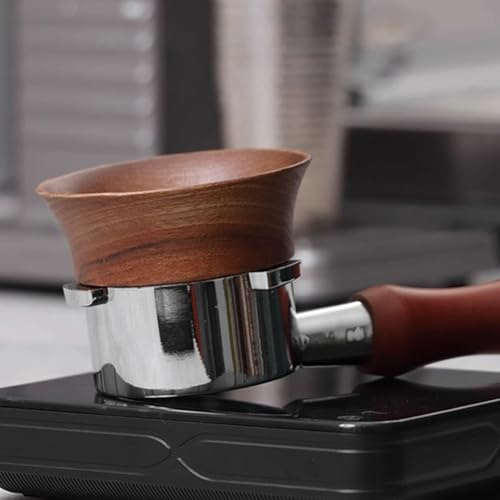 MonoSora Kaffee-Dosiertrichter aus Holz mit Magnetfuß für 51 mm, 53 mm, 58 mm Siebträger für Delonghi und E61 Espressomaschinen