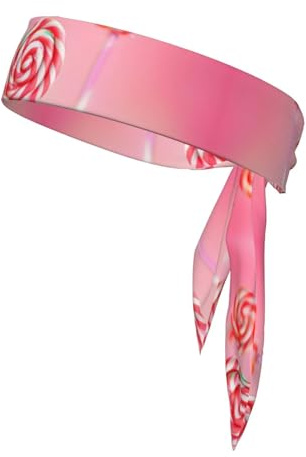 Buntes Sport-Stirnband mit Lollipop-Motiv, Unisex, schweißableitend und schnelltrocknend, geeignet für Laufen, Yoga, Tennis und andere Sportarten.