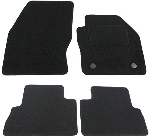 JVL 3258 Ford C-Max Mk2 2013+ Fully Tailored 4 Piece Black Car Mat Set with 2 Clips
