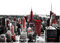 Runa Art Papier peint intissé 396 x 280 cm New York | Toison Décoration Murale Salon Chambre á Coucherr | Fabrication Allemande | rouge noir 9202012a