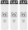 HS Candle Grabkerze - 3er Pack - (Deckel Schwarz) Grablicht ca. 7 Tage Brenndauer je Kerze - Motiv: Katze 2