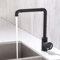 Küchenarmatur Schwarz, 360° Schwenkbar Mischbatterie Küche, Industrial Style Wasserhahn Küche, Einhebel heißes und kaltes Küchenhahn,Schwarz