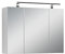 byLIVING Spiegelschrank SPREE/Korpus matt weiß mit Spiegeltüren/Hängeschrank mit Soft-Close-Funktion/Inklusive LED-Beleuchtung/Badschrank mit Stecker- und Schalterdose/B 80, H 60, T 20 cm, 93630