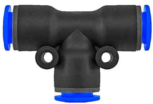 Pneumatik T-Stück Steckverbinder für PU PA PTFE Schläuche und Kupferrohr mit 12 mm Durchmesser