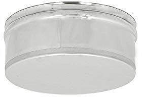Tappo cieco per tubo Acciaio Inox canna fumaria stufa caminetto barbecue (80 mm)